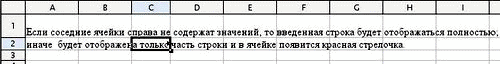 Ввод данных в ячейку