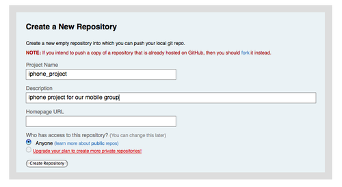 Создание нового репозитория на GitHub